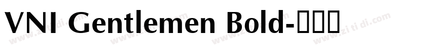 VNI Gentlemen Bold字体转换